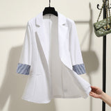 Small Suit Jacket Women 2026 Spring And Autumn New Korean Version Of Slimning Seven-Sleeved Suit Blouse Tide