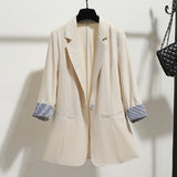 Small Suit Jacket Women 2026 Spring And Autumn New Korean Version Of Slimning Seven-Sleeved Suit Blouse Tide