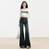 Vintage Loudspeaker Jeans Women's New High-Rise Slim Elastic Cement Gray Thighs In Autumn 2025