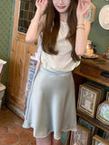 Crush Petite Sister_Summer Acetic Acid Series Kinesi Vest / Oblique Method Lei Skirt