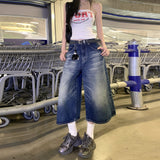 2026 Spring New Retro Casual Relaxation Loose Broad Leg Pants Languide Trousers Languibs Languiled Languide Seven-Point Trousers Woman