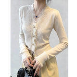 French Gentle Temperament High-Level Sense Apricot Top Woman 2026 Spring Hair Design Inside The Bottom Shirt Can Be Worn