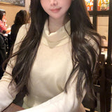 Know-Heart Sister Winter New 48 100 Wool High Collar Inside Knitted Solid Color Collar Bottom Shirt Top Woman