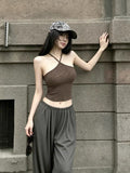 149# Summer New Pure Lust Wind And Back Hanging Waistcoat Female Slime Integrated With Chest Mat On Top