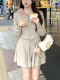 Autumn And Winter New Vtg Ancient Addictive Bunny Knitted Blouse + Half-Dress Short Skirt Girl