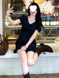 Large-Size Fat MM French Gentle Wind V-Neck Lace Dress Women's Summer 2025 New Sweet Chic Beauty Skirt