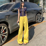 Fashion Age Reduction | Classic Multi-Colored | Trousers | Length | Loose Straight Broad-Legged Jeans