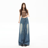 Wash Old Blue Jeans Spring And Summer New Long Legs Straight Trousers & Lengthy Jeans Thin Woman