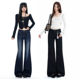 Hottie | No Legging Horseshoe Trousers Blue Gray Micro-Tipped Jeans Women Autumn 2026 New High-Rise Thin