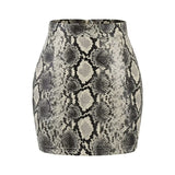 Light Luxury Texture Snake-Shaped Leather High-End Skirt High-Rise Thin Wild Python Retro Temperament A Short Skirt