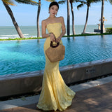 2025 Elegant Girded Evening Dress With Dress Holiday Atmosphere Sense Of Senior Sanya Travel Holiday Dress