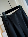 High-End Straight Smoke Pipe Pants Loose Thin Casual Suit Pants Women Nine-Point Harlan Pants
