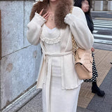Yarn Drawing Small Lace Knitted Loose Knitted Coat Shoulder Temperament Design Top