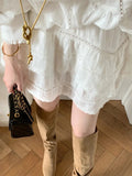 French Embroidered 100 Cotton Set Of Female Fairy Blouse Jed Flower Dress Court Style Two Sets