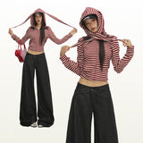 Autumn And Winter New Red Buckle Eyes Low-Waist Loose A-Shaped Washing Water Original Trend Of Cowgirl Broad-Legged Trousers