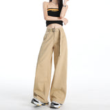 Exploding Broad-Legged Trousers T-Shirts With Belt Trousers And Lengthened