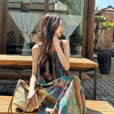 Seaside Vacation With A Joint Dress Women's Summer New French Retro Floral Temperament Casual Beach Dress