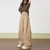 Vintage Babes Scissors Trousers With Thin Pockets Wide-Legged Workwear Trousers
