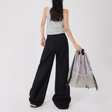 Vintage Loose Broad Leg Pants Summer Thin Suit Sleek Pants With Thin Casual Trousers Women & Trousers Fashion