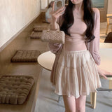Summer Playful Cute Seaside Vacation Acetic Sling Vest Casual Suit Woman