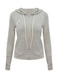 Home Wearing Can Be Comfortable Group Lace Sling Strip Striped Hooded Sweater Wide Legs Trousers Woman