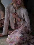 Wake Up To All Your Beautiful Imaginations About Early Spring Blue/Fowle Yarn Knitting Outside