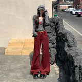 Fashion Age Reduction | Classic Multi-Colored | Trousers | Length | Loose Straight Broad-Legged Jeans
