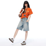 Shanning Tiansil Laier Cotton Thin Five-Point Trousers Women 2026 Summer New High-Waisted Straight-Boil Thin Trousers