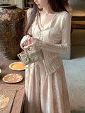 Small Details A Lot Of Silk Knitted Two Sets Of Design Feel Hole Cardigan Inside The Vest Top