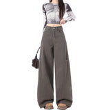 [Wild] Style | Out Of The Street | Cement Gray Pocket Work Clothes Jeans Gray Trousers