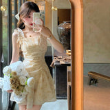 New French Temperament Fashion Romantic Bow Small Sleeve Dress In Summer 2025