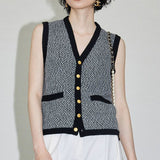 Antique Fragrant Grandma Craft Ceiling Wool Cinnamon Knitted Vest Set