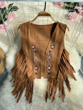 Vintage Bohemian Vest Women's Summer Tuxedo Embroidery Design Small Chic Light Luxury Blouse Tide