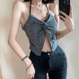 Sweet And Spicy Thai Style Small Sling Dress Women's Short Summer Wear Umbilled Tat-Bossed Sweet Spicy Vest Female Design Sense