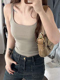 1045# People's Cotton Hoisted With Chest Pads Inside And Outside Wearing A Sleeveless Bottom Shirt Vest Woman