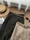 This Year's Popular Karny Linen Broad-Legged Trousers ¡ô 26 Summer High-Rise Thin Slackness Of The Straight Leisure Trousers