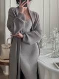 Sleeveless Early Autumn New Pit Strip Knitted Dress High-Grade Soft Style Small Design Long Dress