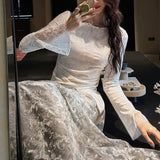 New Chinese Velvet Bottom Shirt Women With Long Sleeves Look Super-Good-Looking New Pop