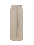 Sister Dating Day Bow Tie Raccoon Velvet Skirt Straight Thin Knitted Skirt Pure Color