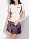 2026 New Swimsuit Female Split Two-Piece Skirt Sports Conservative Thin Swimsuit Female Student