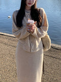 Ingredients Party Cashmere All-In-One Series Knitted Crocheted Crocheted Floral Blouse Set/Dress