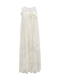 Light Luxury Net Yarn Sleeveless Three-Dimensional Flower Dress Or Blouse Half Dress Set