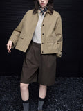 Qaqi Short-Case Work Jacket Women's Autumn 2025 New Products Relaxed Leisure Simple And High-End Feeling