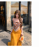 2026 Thai Holiday Bohemian Retro National Style Suit Women's Printed Blouse Half-Dressed Two-Case