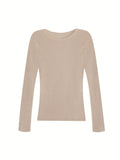 _ Imported Island Essence 18 Stitch All-In-One Machine Bare Silk Silk Cashmere T-Shirt Long Sleeves To Keep Warm And Comfortable Fashion