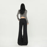2026 Autumn New Niche Design V-Type High-End Horn Pants Interview Commuting Thin Trousers