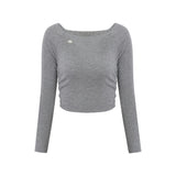 The Tee Class Foundation System Is Very Powerful! Thin Knitted Top Wool Long And Short-Sleeved Woman