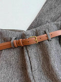 CHAO Class Recommended! Gray Wool Wide Leg Pants Women Autumn And Winter Warm Trousers Soft Woolen Trousers