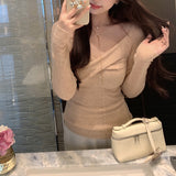 Heart-Heart Crush Ultra-Fine Wool Cross-Bottomed Knitted Knitted Women's Winter New Heart Machine Clothes