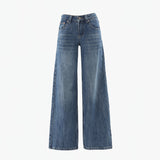 YC& Vintage Low-Rise Loose-Fitting Broad-Legged Trousers Autumn And Winter In Straight-Panel Pants Show Thin Jeans New Female New